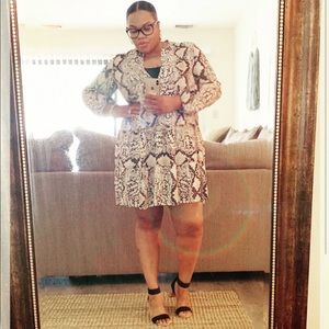 Snake skin print dress